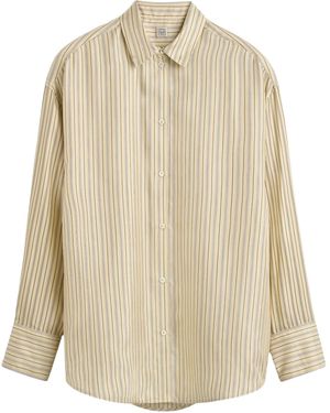 TOTEME Striped Silk Shirt - Natural