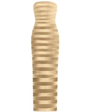 Hervé Léger The Nia Strapless Bandage Gown - Metallic