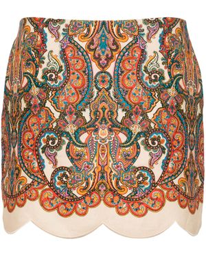 Zimmermann Ottie Scallop Mini Skirt - Multicolor