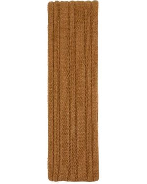 The Row Amos Ribbed Wool Scarf - Brown
