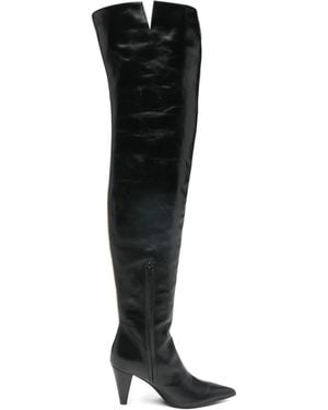 KHAITE Pointed Harvey Over-the-knee Boots - Black