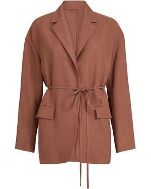 Brunello Cucinelli Twill Tie Blazer - Brown