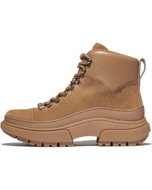 Fitflop Women Wylder Suede Hiker-lace Boots Leather/suede/rubber - Brown