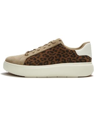 Fitflop Rtg Suede Trainers, Leopard Print, Size: Uk - Brown