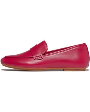Fitflop Women Delicato Soft Leather Loafers, Markdown - Red