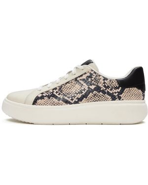 Fitflop Rtg Leather Trainers - Natural