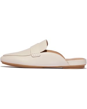 Fitflop Delicato Soft Leather Mules, Markdown - Natural
