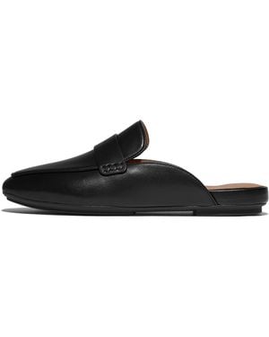 Fitflop Delicato Soft Leather Mules - Black