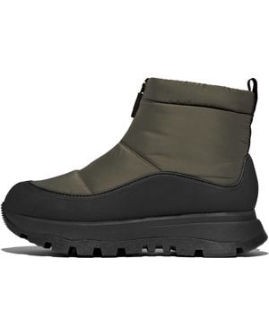 Fitflop Neo-D-Hyker Waterproof Zip-Front Padded Sub-Zero Walking Boots Polyester/Rubber/Tpu - Black