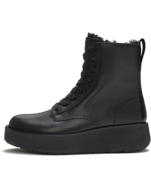 Fitflop Gen-Ff Roam Shearling Leather Boots, All, Size: Uk - Black