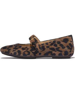 Fitflop Women Delicato Leopard Suede Mary Janes - Brown