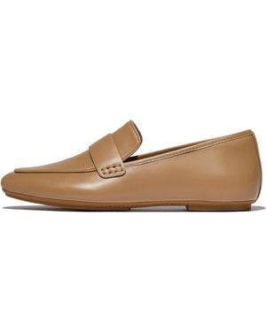 Fitflop Delicato Soft Leather Loafers - Natural