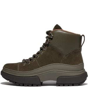 Fitflop Women Wylder Suede Hiker-lace Boots Leather/suede/rubber - Brown