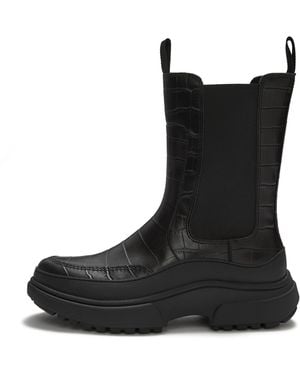 Fitflop Wylder Chelsea High Boots Leather/Rubber, All, Size: Uk - Black