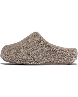Fitflop Shuv Curly-Shearling Clogs - Brown