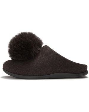 Fitflop Iq-Snug Felt Slippers, Mix, Size: Uk - Brown
