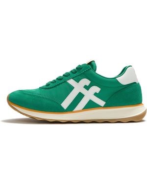 Fitflop Retro-Q Trainers Nylon/ Marine, Size: Uk - Green