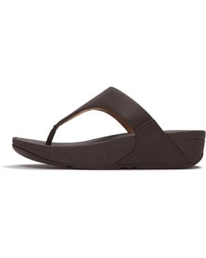 Fitflop Lulu Leather Toe-Post Sandals - Brown