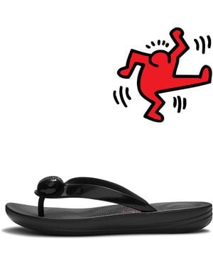 Fitflop Iqushion X Keith Haring Flip-Flops - Black