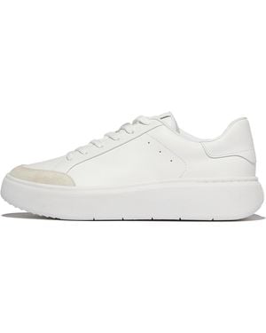 Fitflop Rtg Leather/Suede Trainers - White