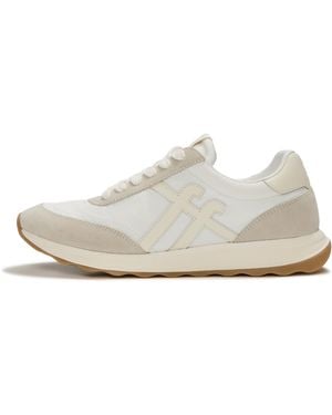 Fitflop Retro-Q Ff Fabric/Suede Trainers - White