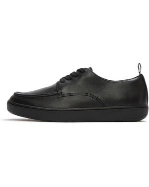 Fitflop Craft-Q Leather Moc Derby Shoes - Black