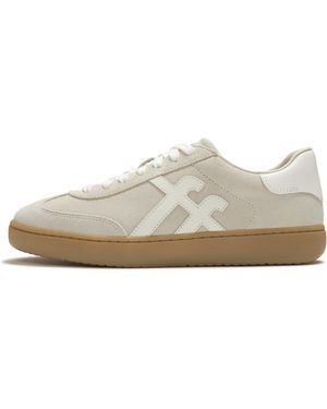 Fitflop The Dash T-Toe Suede Trainers, Taupe, Size: Uk - White