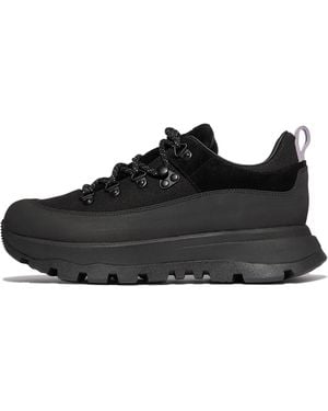 Fitflop Neo-D-Hyker Trainers Poly/Suede/Rubber - Black
