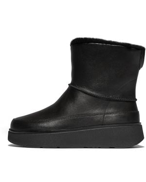 Fitflop Women Gen-ff Mini Shearling-lined Leather Boots - Black