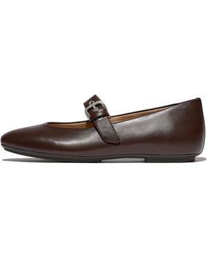 Fitflop Women Delicato Soft Leather Mary Janes - Brown