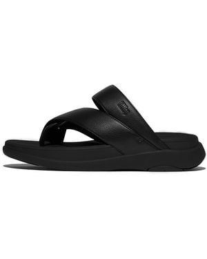 Fitflop F-mode Go Mens Sling Sandals Pu, Markdown - Black
