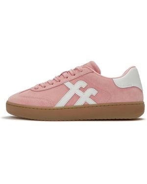Fitflop The Dash T-Toe Suede Trainers Suede/Leather - Pink
