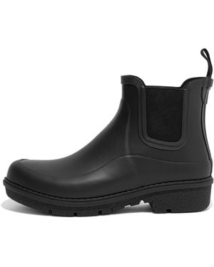Fitflop Women Wonderwelly Chelsea Rain Boots Natural Rubber Mix - Black