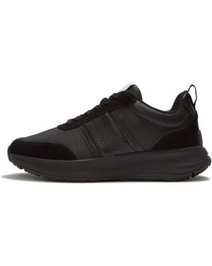 Fitflop F-Mode Flow Leather Trainers - Black