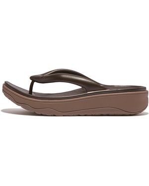 Fitflop Relieff Metallic Recovery Toe-Thongs Sandals - Brown