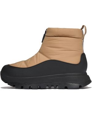 Fitflop Neo-D-Hyker Waterproof Walking Boots Leather/Pu - Black