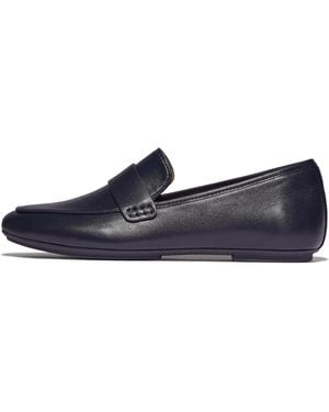 Fitflop Delicato Soft Leather Loafers, Markdown - Blue