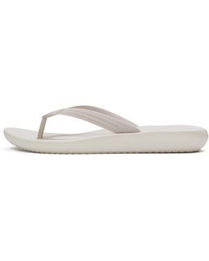 Fitflop Iqushion Textured-Strap Flip-Flops - White