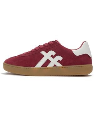 Fitflop The Dash T-Toe Suede Trainers Suede/Faux-Leather (Pu) - Red