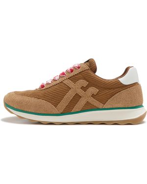 Fitflop Retro-Q Ff Suede Trainers Cotton/Suede/Pu, Terracotta, Size: Uk - Brown