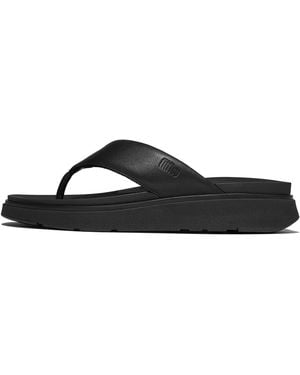 Fitflop Gen-Ff Leather Flip-Flops - Black
