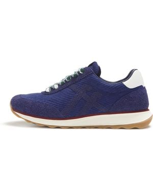 Fitflop Retro-Q Ff Suede Trainers Cotton/Suede/Pu, Deep, Size: Uk - Blue