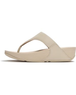 Fitflop Lulu Leather Toe-Post Sandals - Natural