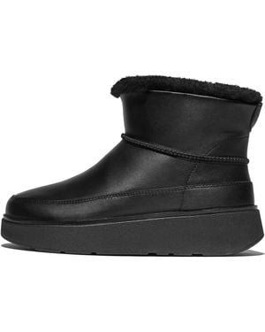 Fitflop Women Gen-ff Ultra-mini Shearling-lined Leather Boots - Black