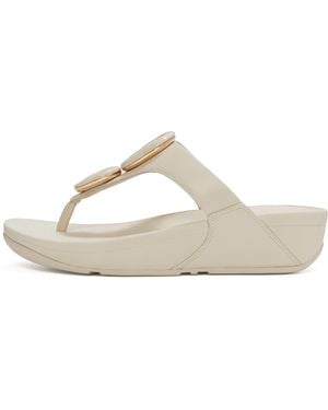 Fitflop Lulu Marbled-Stone Toe-Post Sandals - Multicolour