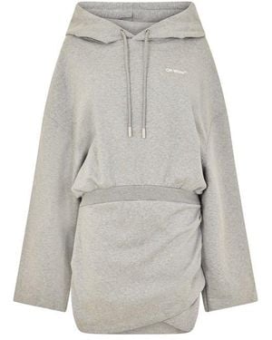Off-White c/o Virgil Abloh Off Off Hoody Dress - Grey