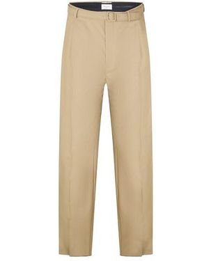Saint Laurent Straight Leg Trousers - Natural