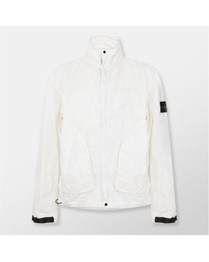 Stone Island Compass Long Sleeve Field Jacket - White