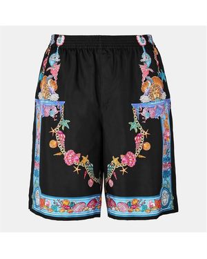 Versace Woven Tracksuit Shorts - Blue