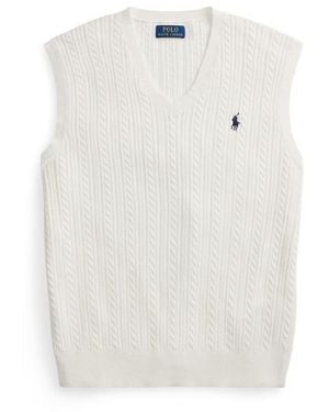 Polo Ralph Lauren Cable Pony Vest - White